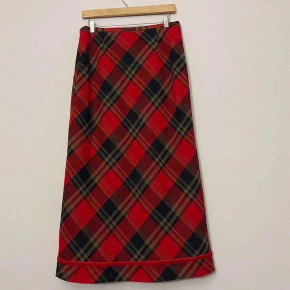 Vintage Britches Tartan Print Midi Skirt size 8 Preppy Academua Twee Christmas - Picture 3 of 4